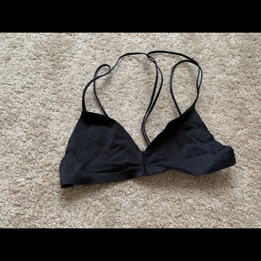 Black strappy bralette